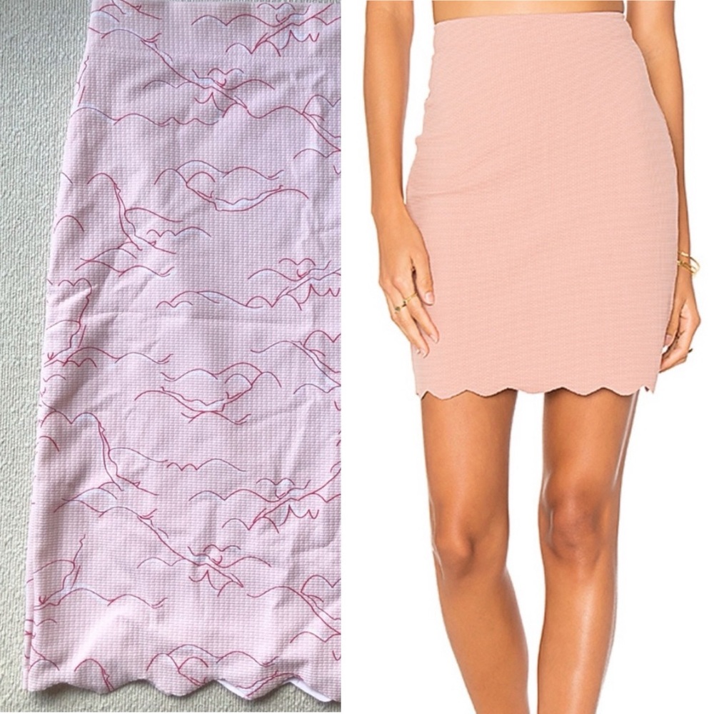 RARE Marysia Montauk Skirt Small PINK/RED Pattern